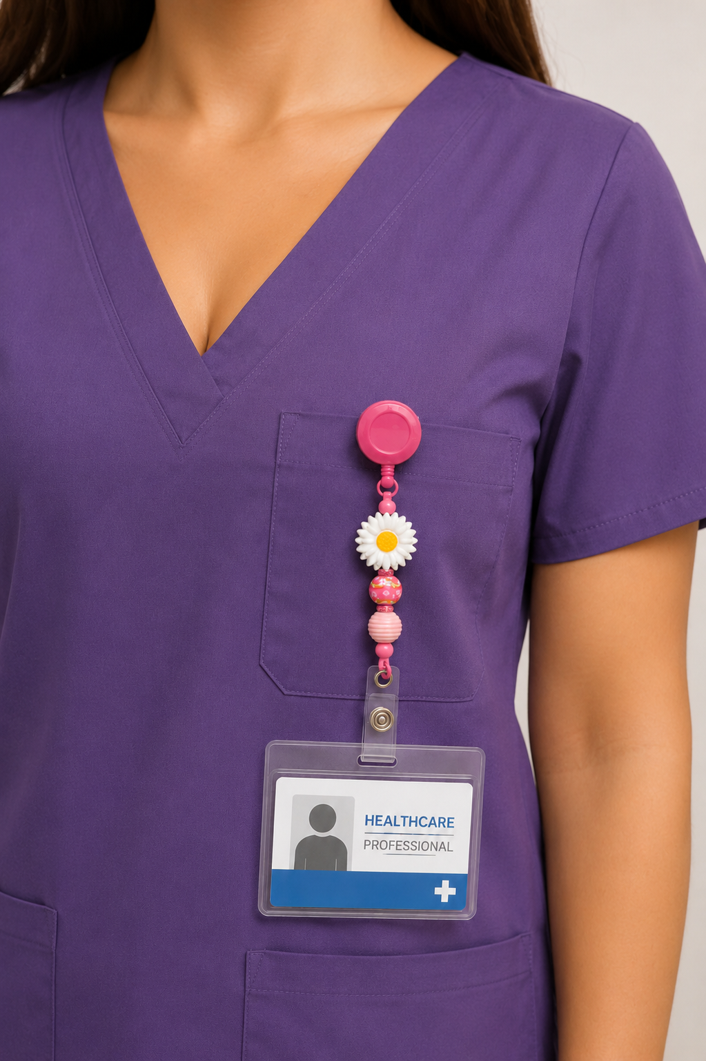Nurses Station Daisy Badge Reel