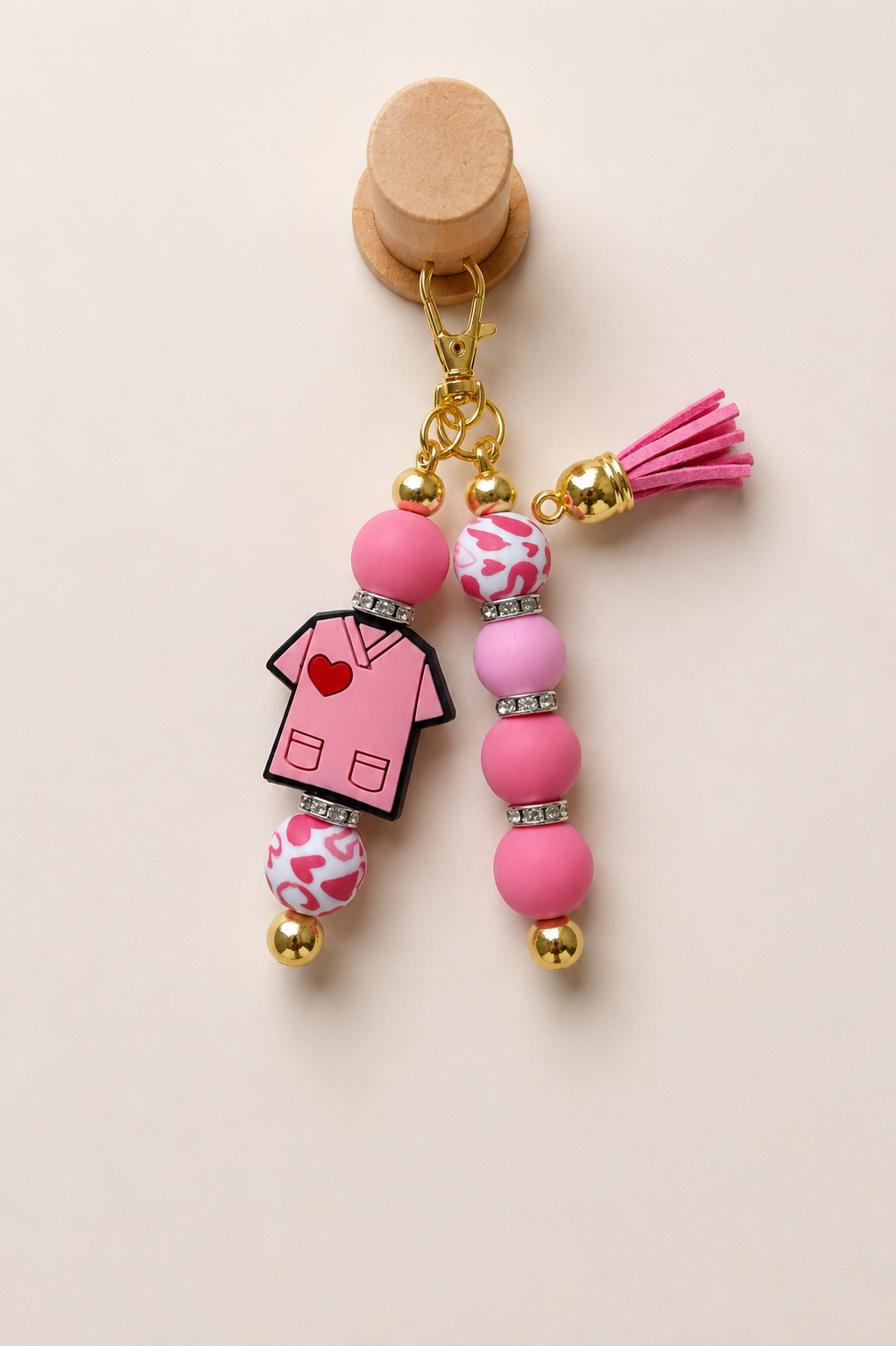 Pink Scrub Bag Charm