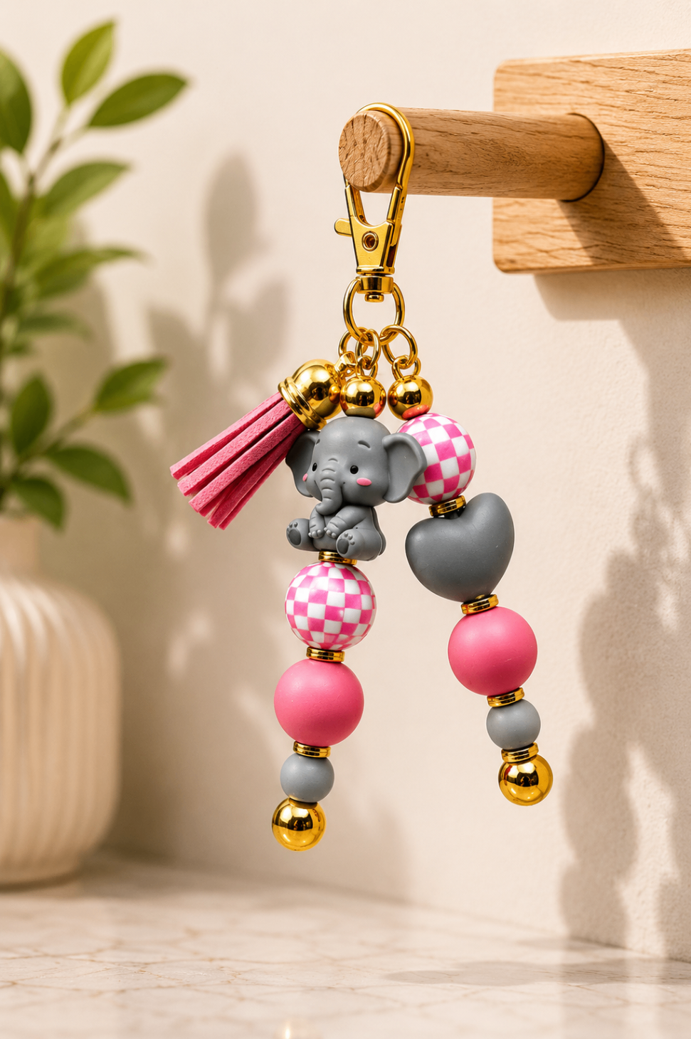 Sweet Elephant Bag Charm