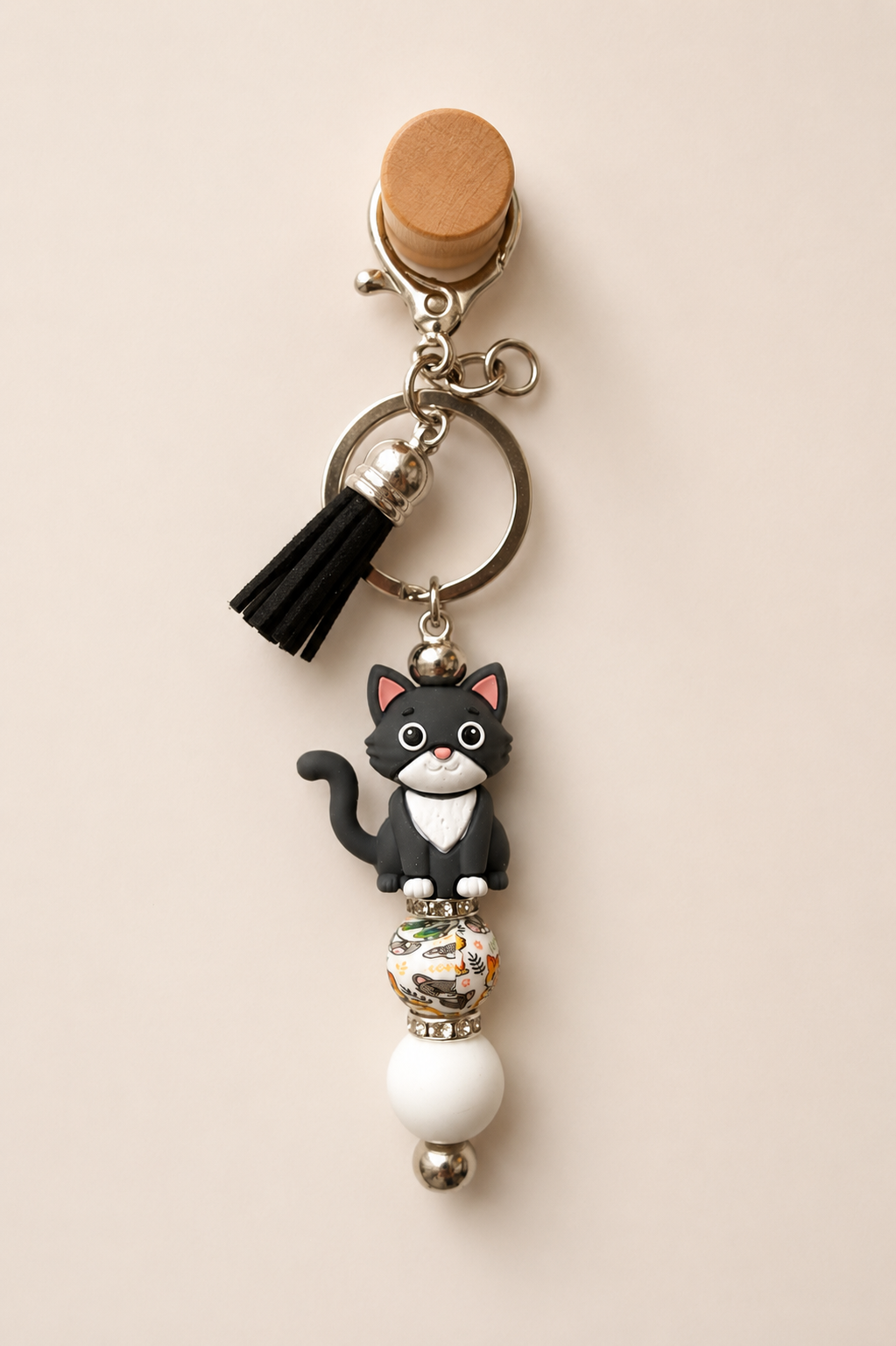 Tuxedo Cat Bag Charm