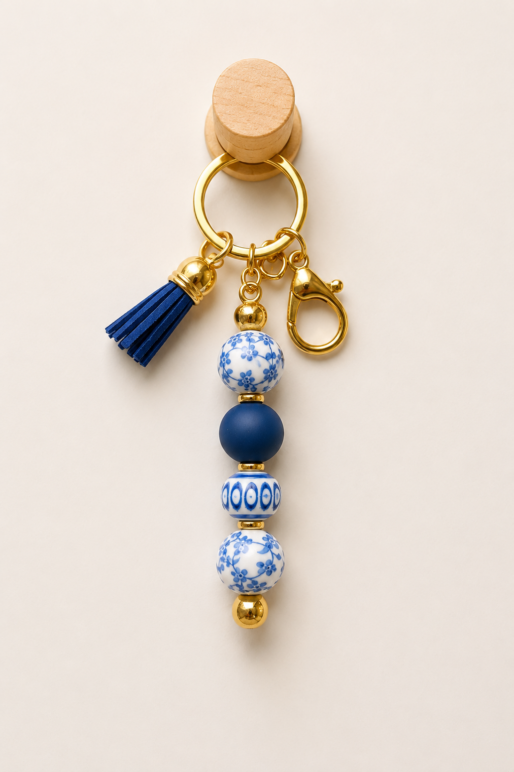 Blue Porcelain Bag Charm