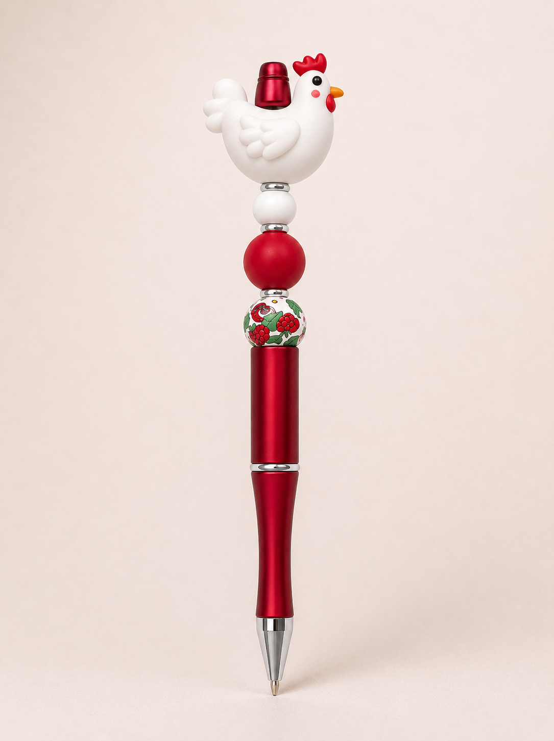 Red Rooster Charm Pen