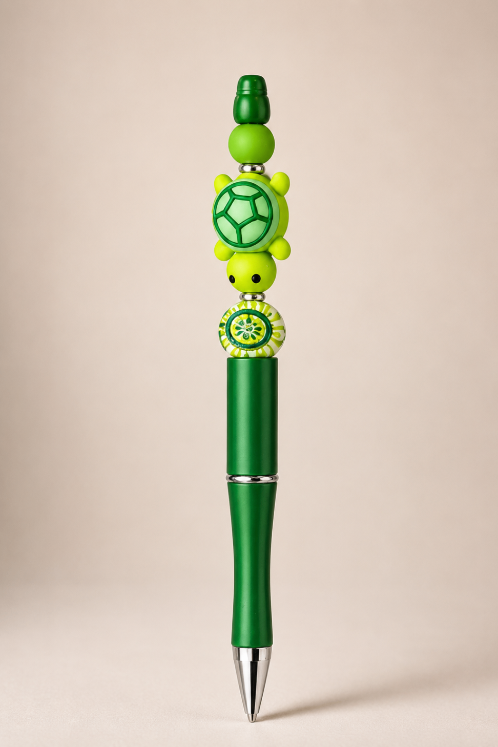 Green Turtle Charm Pen