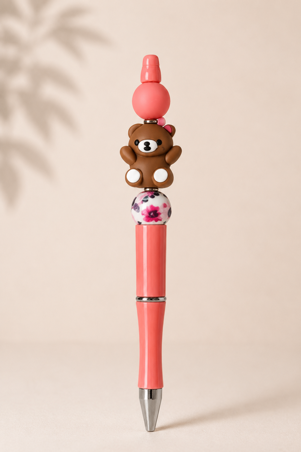 Blush Teddy Floral Pen