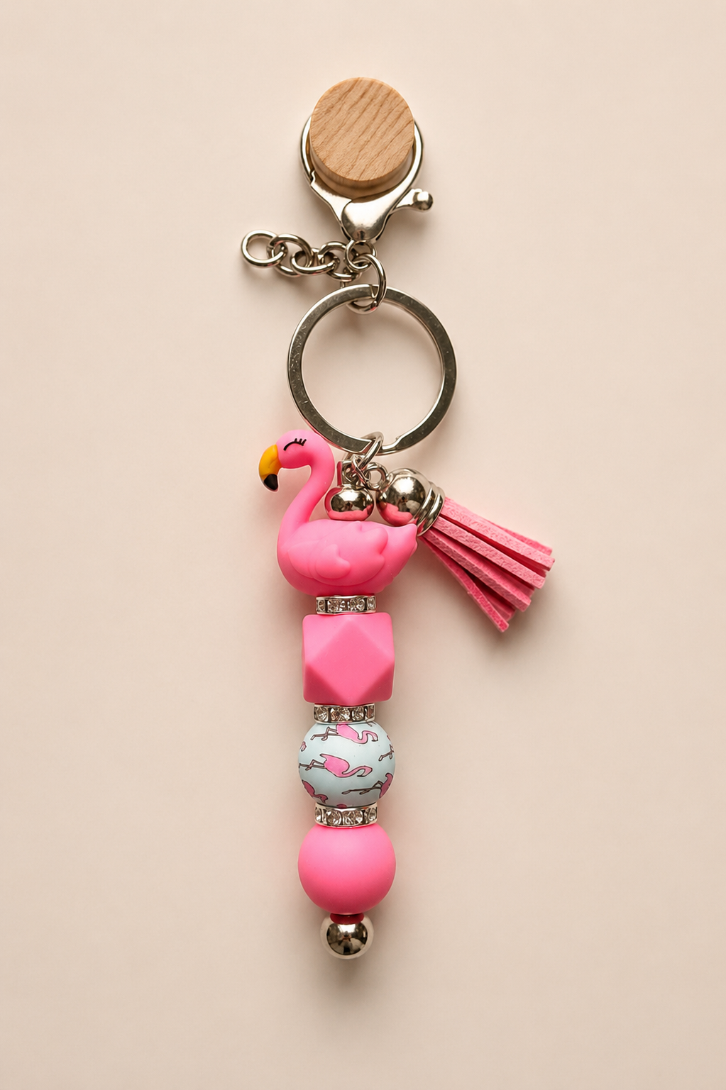 Pink Flamingo Bag Charm