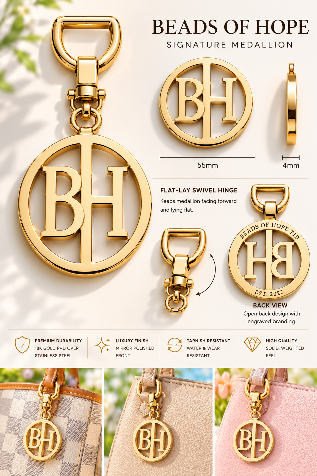 Signature Medallion Bag Charm (Coming Soon)